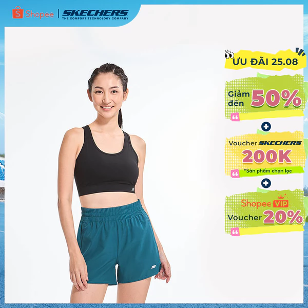 Quần Đùi Thể Thao Nữ Skechers City Running Club Shorts - SP125W147-006U Online Sale