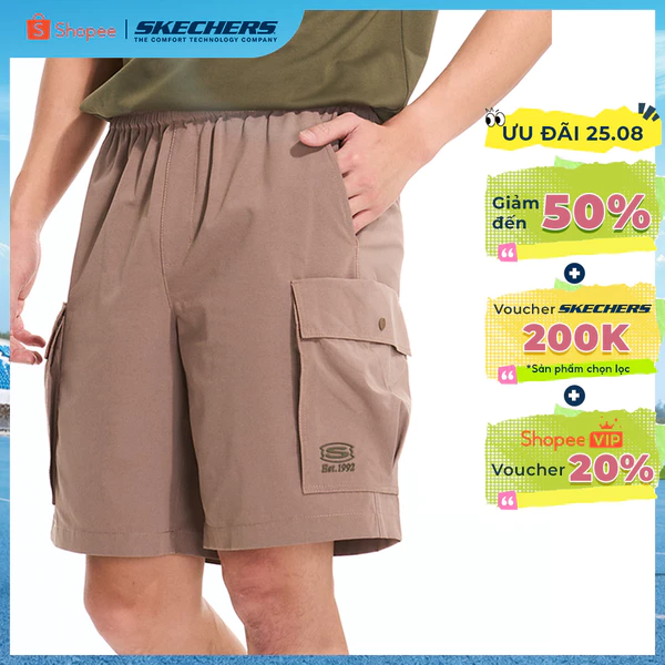 Quần Đùi Thể Thao Nam Skechers Lifestyle Physical Academia Collection Iconic Shorts - SL125M008-04UX Online Sale