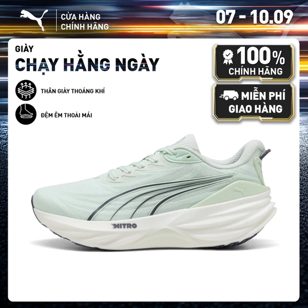 Giày Chạy Bộ PUMA Nữ ForeverRun NITRO 3 Wns Sage Glow-Light Lavender Màu Xanh Lá