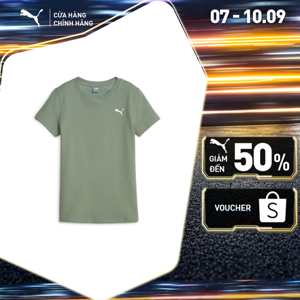 Áo Thun Thời Trang PUMA Nữ HER Structured Tee Eucalyptus Màu Xanh Lá