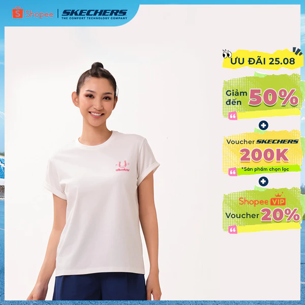 Áo Thun Tay Ngắn Nữ Skechers CNY Short Sleeve Tee - SL126W529-00QF