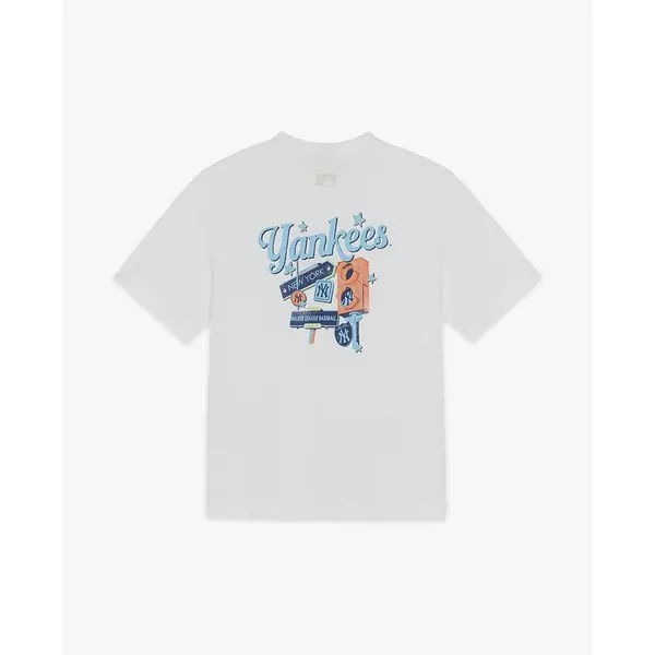 MLB - Áo thun unisex cổ tròn tay ngắn Colorful City_3ATSN7563-50WHS