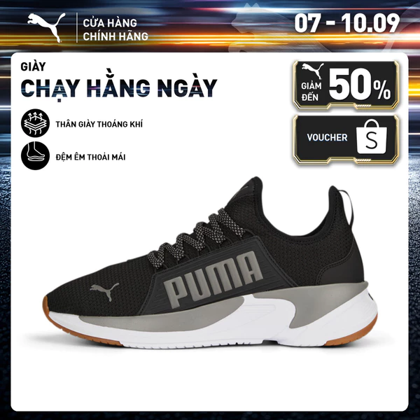 Giày Thể Thao PUMA Nam Softride Premier Slip-On Black Cast Màu Đen