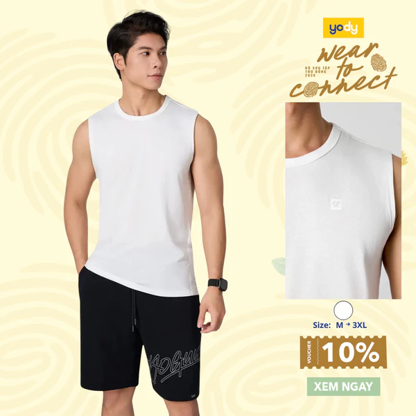 Áo ba lỗ YODY áo tanktop basic đơn giản tinh tế, thoáng mát cả ngày TRA MCTA26A001