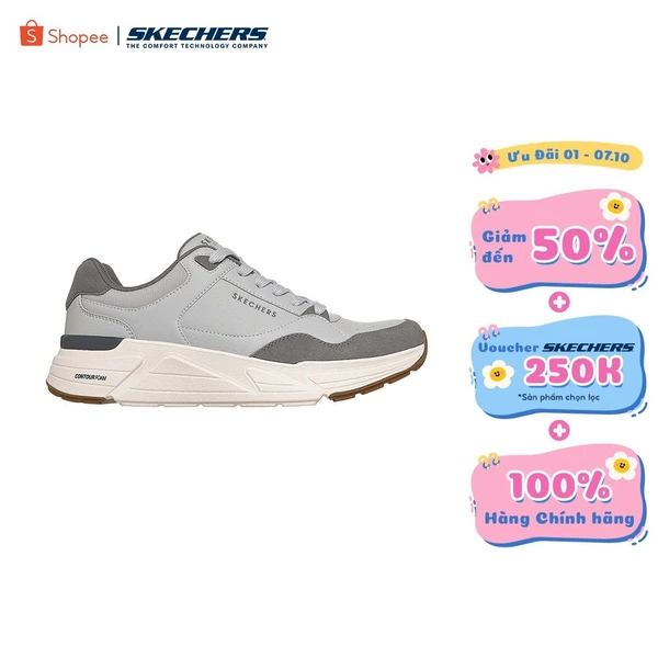 Giày Thể Thao Nam Skechers Street Rovino Lite Cool Two The Core - 183430-GRY Air-Cooled Memory Foam