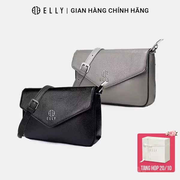 Túi clutch nữ da thật ELLY ET63 túi cầm tay đeo chéo cao cấp thời trang sang trọng
