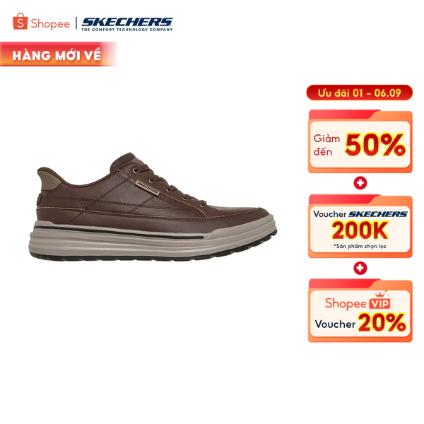 Giày Thể Thao Nam Skechers Slip-Ins USA Streetwear Sterling Hansel - 211234-CHOC Air-Cooled Memory Foam