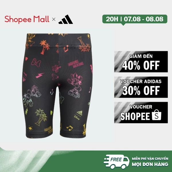 [Duy nhất 8.8 - VOUCHER 30%]adidas Phong cách sống Quần Short Legging Mouse adidas x Disney Trẻ em Đen IN7307