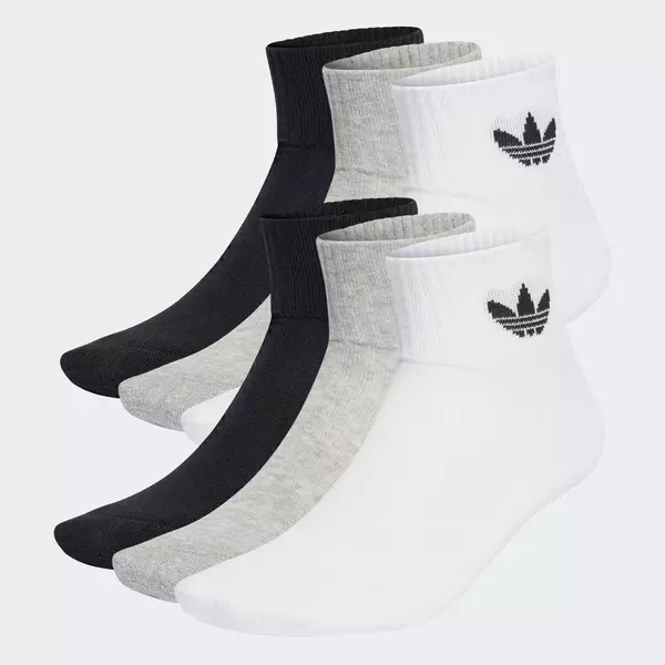 adidas Phong cách sống Bộ 6 Đôi Tất Cổ Lửng Unisex trắng IJ5628
