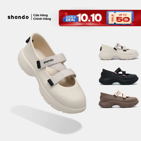 Giày Búp Bê Thể Thao Shondo Ballet Sneaker Nữ Dreamie Đế Cao 4cm Tôn Dáng Nhiều Màu
