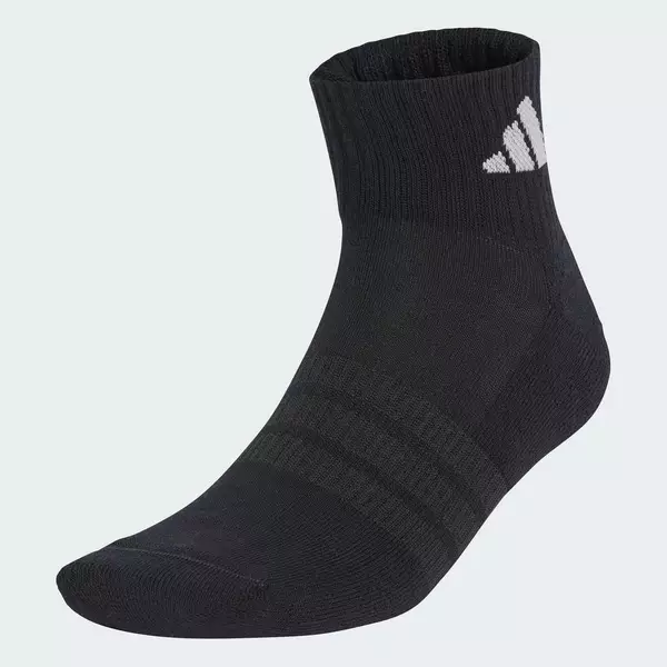 adidas Lifestyle CUSHIONED SPORTSWEAR ANKLE SOCKS 3 PAIR PACK Unisex Black KR7116