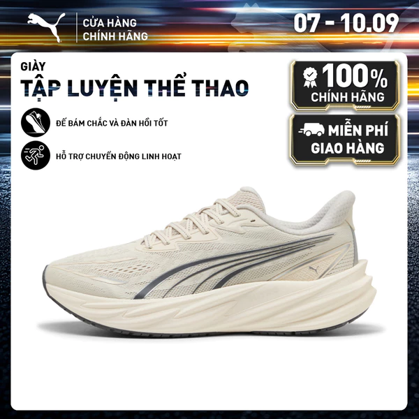 Giày Chạy Bộ PUMA Nam Velocity NITRO 5 Alpine Snow-Moody Gray Màu Trắng
