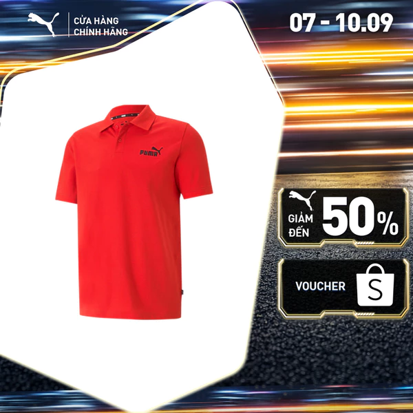 Áo thun polo PUMA Nam Essentials Pique Polo High Risk Red Màu Đỏ