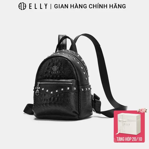 Balo nữ da thật ELLY EB21 balo thời trang cao cấp đựng ipad đi làm sang trọng