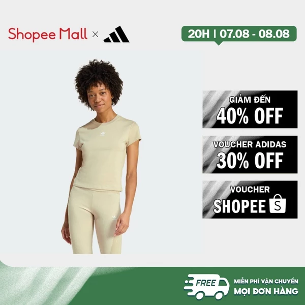 [Duy nhất 8.8 - VOUCHER 30%]adidas Phong cách sống Áo Thun Ôm Essentials Nữ Be KD1352