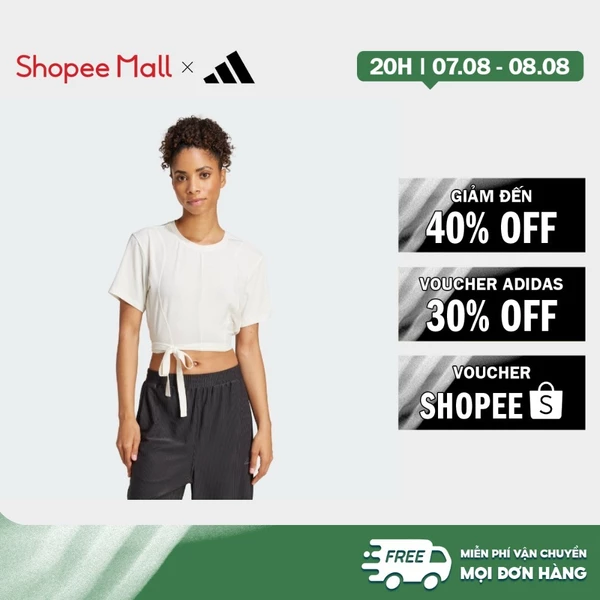 [Duy nhất 8.8 - VOUCHER 30%]adidas Gym & Training Yoga Tee Women White JD4207