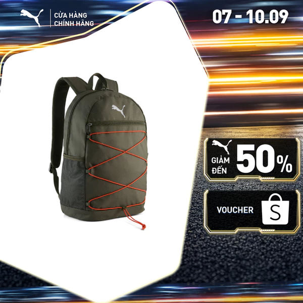Balo PUMA Unisex Plus Backpack II Dark Olive Màu Xanh Lá