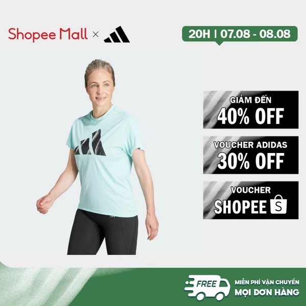 [Duy nhất 8.8 - VOUCHER 30%]adidas Chạy Áo Thun Brand Love Run It Nữ Ngọc lam IL4747