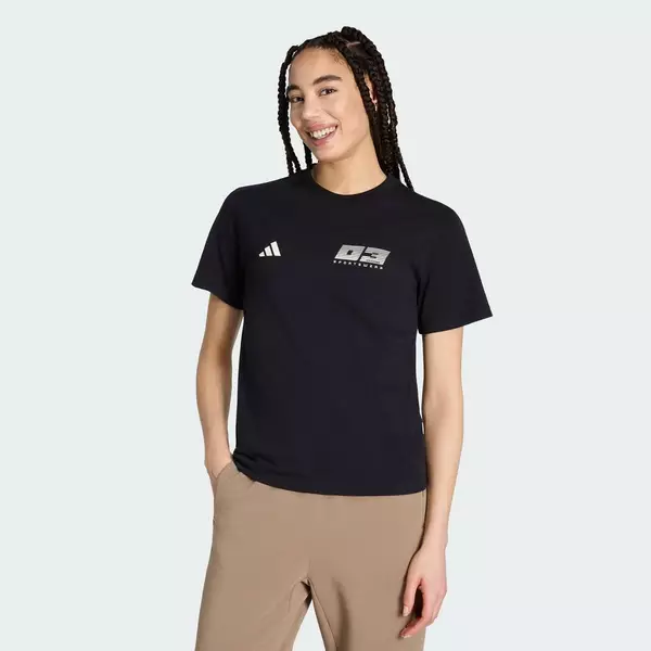 adidas Phong cách sống ÁO THUN GRAPHIC ANIMAL POP Nữ Màu xanh da trời KT2778