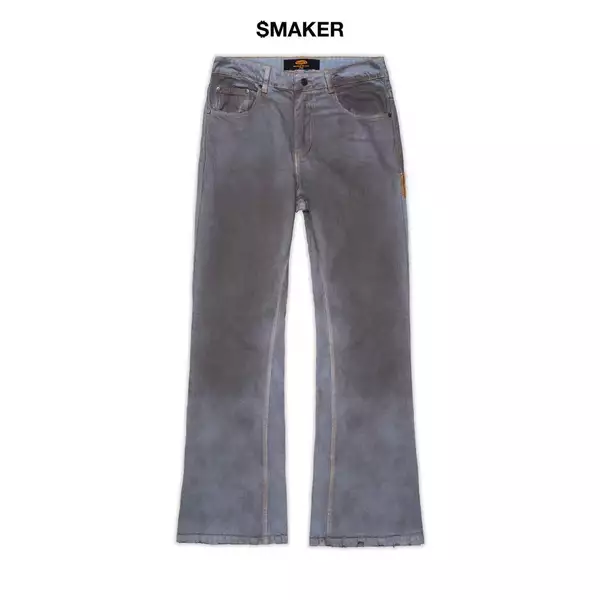 [SMAKER] Quần jean dài màu xanh - FLARE JEANS IN GREY