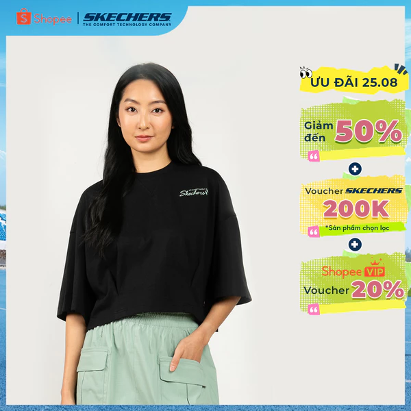 Crop Top Nữ Skechers Urban Outdoor Crop Top-SL325W447-0018 Online Sale