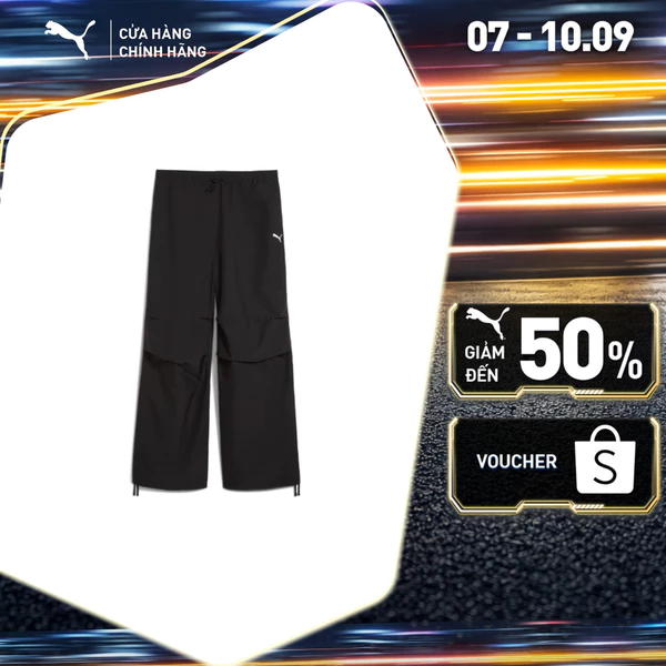 Quần Dài Thời Trang PUMA Nữ WARDROBE ESS Parachute Pants Black Màu Đen