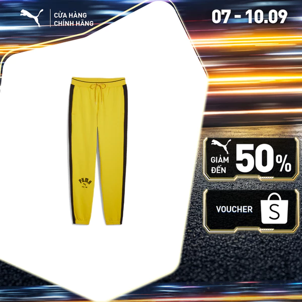 Quần Dài Thời Trang PUMA Nam T7 PLAY PARIS Sweatpants Fresh Pear Màu Vàng