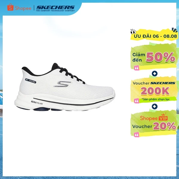 Giày Thể Thao Nam Skechers Slip-Ins GOwalk 8 Pate Đi Bộ - 216783-WBK Air-Cooled Goga Mat