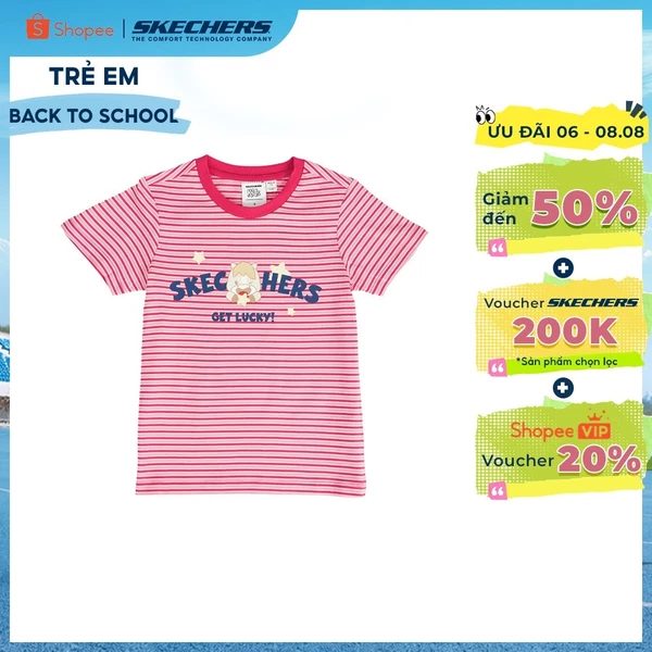 Áo Thun Tay Ngắn Trẻ Em Skechers CNY Short Sleeve Tee - SL126K534-01JR