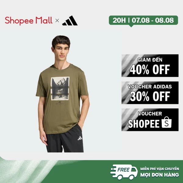 [Duy nhất 8.8 - VOUCHER 30%]adidas Phong cách sống & Quần vợt ÁO THUN GRAPHIC KAYAK NGOÀI TRỜI Nam màu xanh lá KB2540