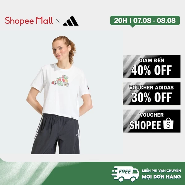 [Duy nhất 8.8 - VOUCHER 30%]adidas Phong cách sống ÁO THUN GRAPHIC FOOD CROPPED LOOSE Nữ trắng KA5073