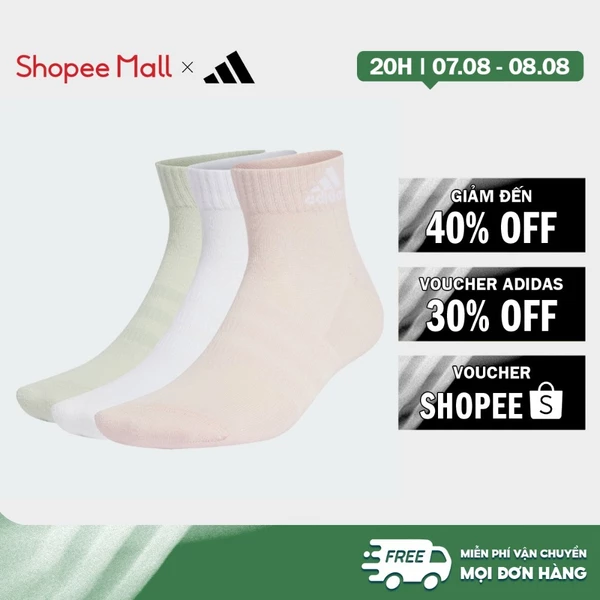 [Duy nhất 8.8 - VOUCHER 30%]adidas Phong cách sống Bộ 3 Đôi Tất Cổ Chân Có Đệm Sportswear Unisex trắng IZ0108