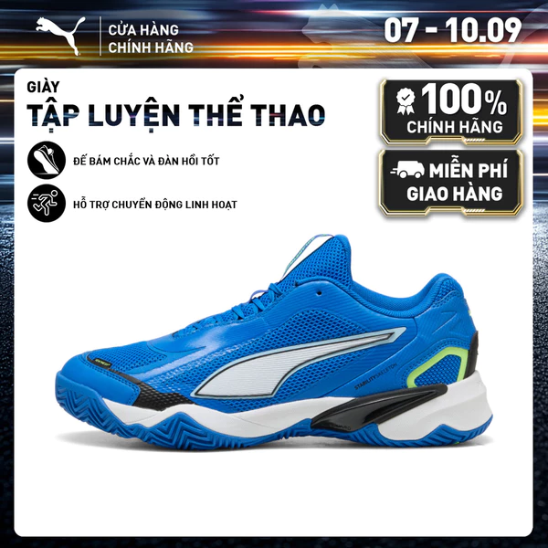 Giày Thể Thao Trong Nhà PUMA Unisex Solarstrike 4 Team Royal-White-Black Màu Xanh
