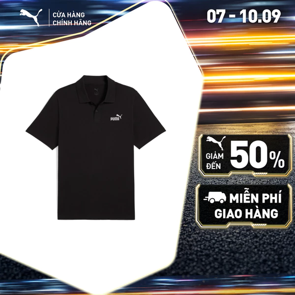 Áo Thun Polo Thời Trang PUMA Nam ESS No. 1 Logo Jersey Black Màu Đen