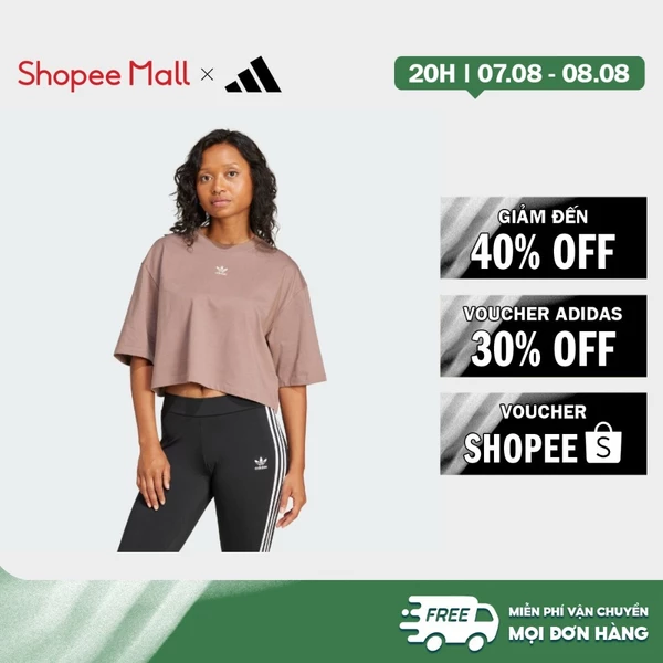 [Duy nhất 8.8 - VOUCHER 30%]adidas Phong cách sống Áo Thun Lửng Essentials Nữ nâu JJ3384