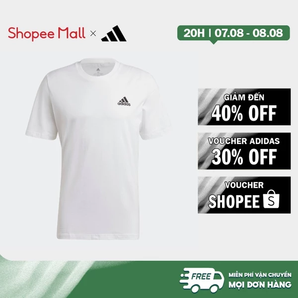 [Duy nhất 8.8 - VOUCHER 30%]adidas Phong cách sống Áo Thun Thêu Logo Nhỏ Essentials Nam trắng GK9640