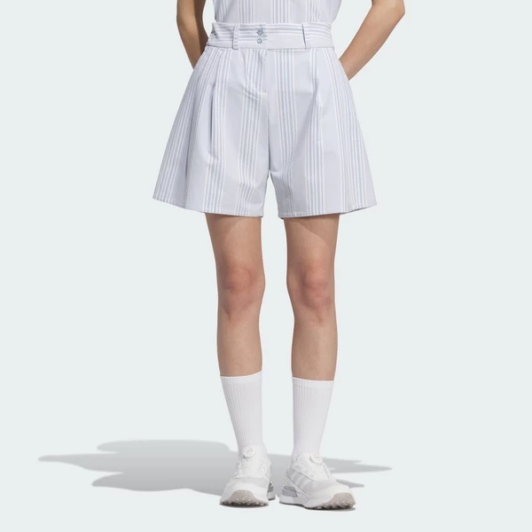 adidas Đánh gôn Quần Short Vải Sọc Nhăn 6 Inch Nữ Màu xanh da trời JF4576