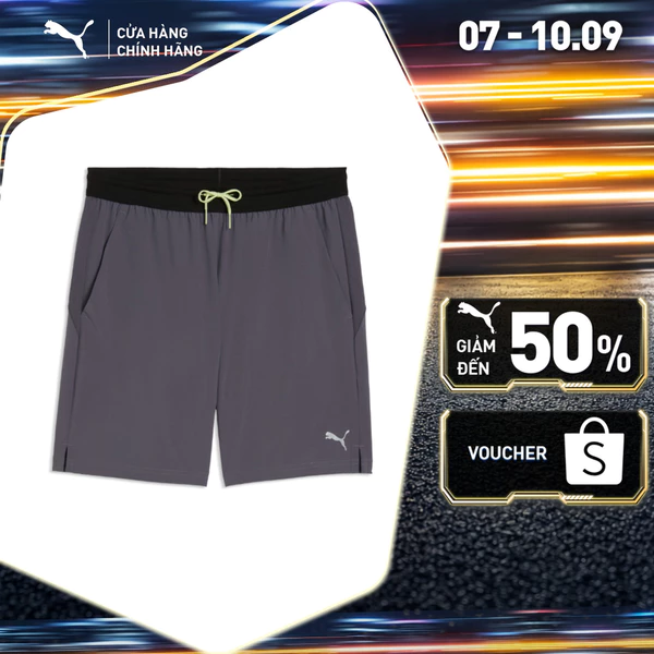 Quần Đùi Tập Luyện PUMA Nam M PWRTRAIN FABRIC MIX SHORT Galactic Gray Màu Xám