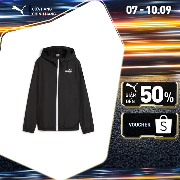 Áo Khoác Thời Trang PUMA Nữ ESS Solid Windbreaker Black-All Black Màu Đen
