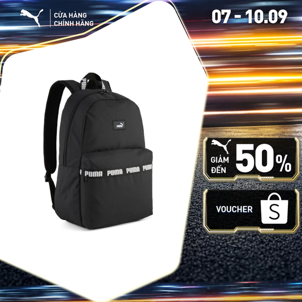 Balo Thể Thao PUMA Unisex PHASE TAPE Backpack Black Màu Đen