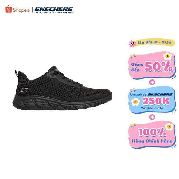Giày Thể Thao Nữ Skechers BOBS Sport B Flex Lo Flow Mesh Thường Ngày - 117716-BBK Memory Foam