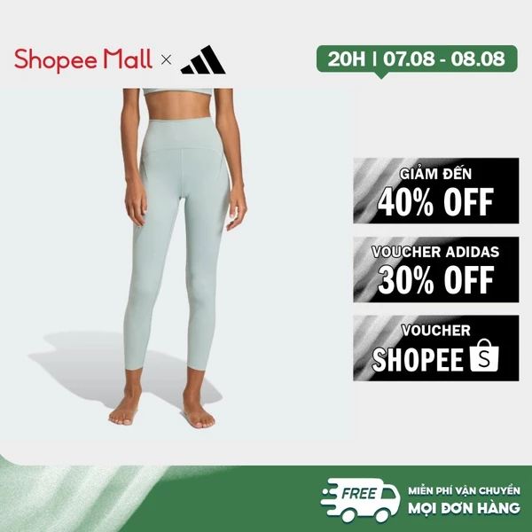 [Duy nhất 8.8 - VOUCHER 30%]adidas Gym & Training Quần Legging 7/8 Luxe All Me Nữ màu xanh lá JZ4951