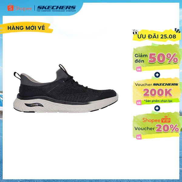 Giày Thể Thao Nam Skechers Slip-Ins USA Arch Fit Crosser Emeric Thường Ngày - 205340-BLK