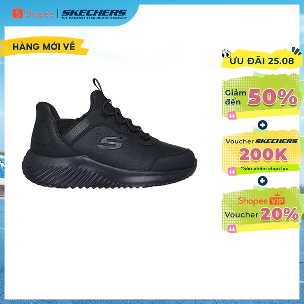 Giày Thể Thao Bé Trai Skechers Slip-Ins Bounder Elite-Studiez - 403896L-BBK Air-Cooled Memory Foam