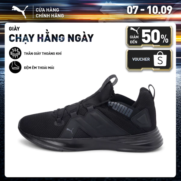 Giày Chạy Bộ PUMA Nam Contempt Demi Black-Asphalt Màu Đen