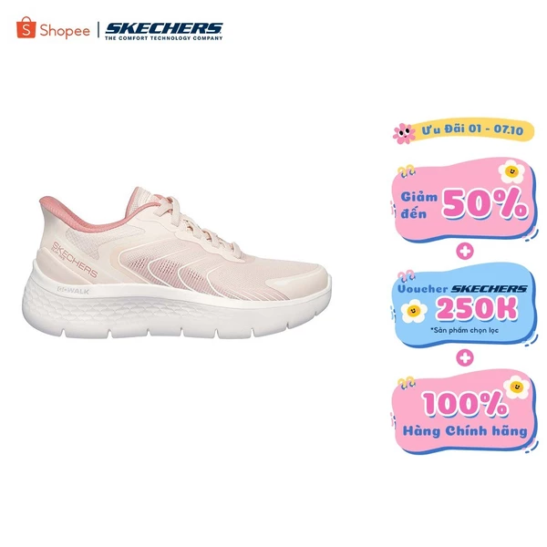 Giày Thể Thao Nữ Skechers Slip-ins GOwalk Flex Farrah Đi Bộ-125509-BGE Air-Cooled Memory Foam