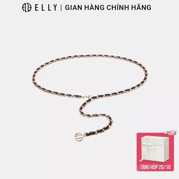 Thắt lưng nữ ELLY ED64 khóa cài da bò cao cấp dây nịt nữ thời trang chính hãng