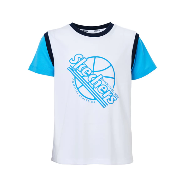 Áo Thun Tay Ngắn Bé Trai Skechers Basketball Short Sleeve Tee - SL324B343-00GK Online Sale