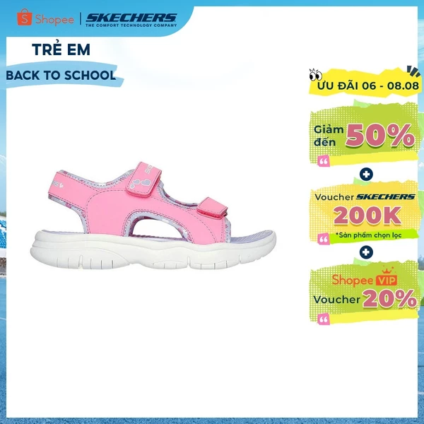 Xăng Đan/Dép Bé Gái Skechers Flex Splash Heart Galore-303049L-HPLV Online Sale