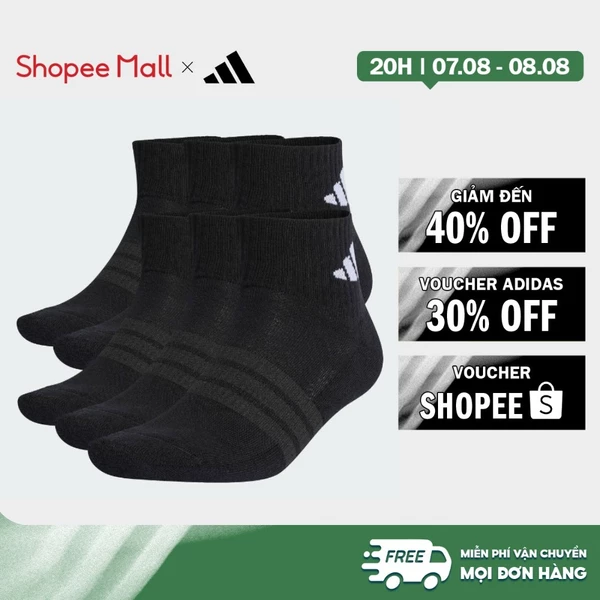 [Duy nhất 8.8 - VOUCHER 30%]adidas Lifestyle Cushioned Essentials Ankle Socks 6 Pair Pack Unisex Black KE5496